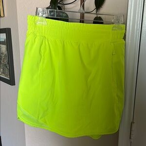 Women's Neon Yellow Athletic skirt/ skort